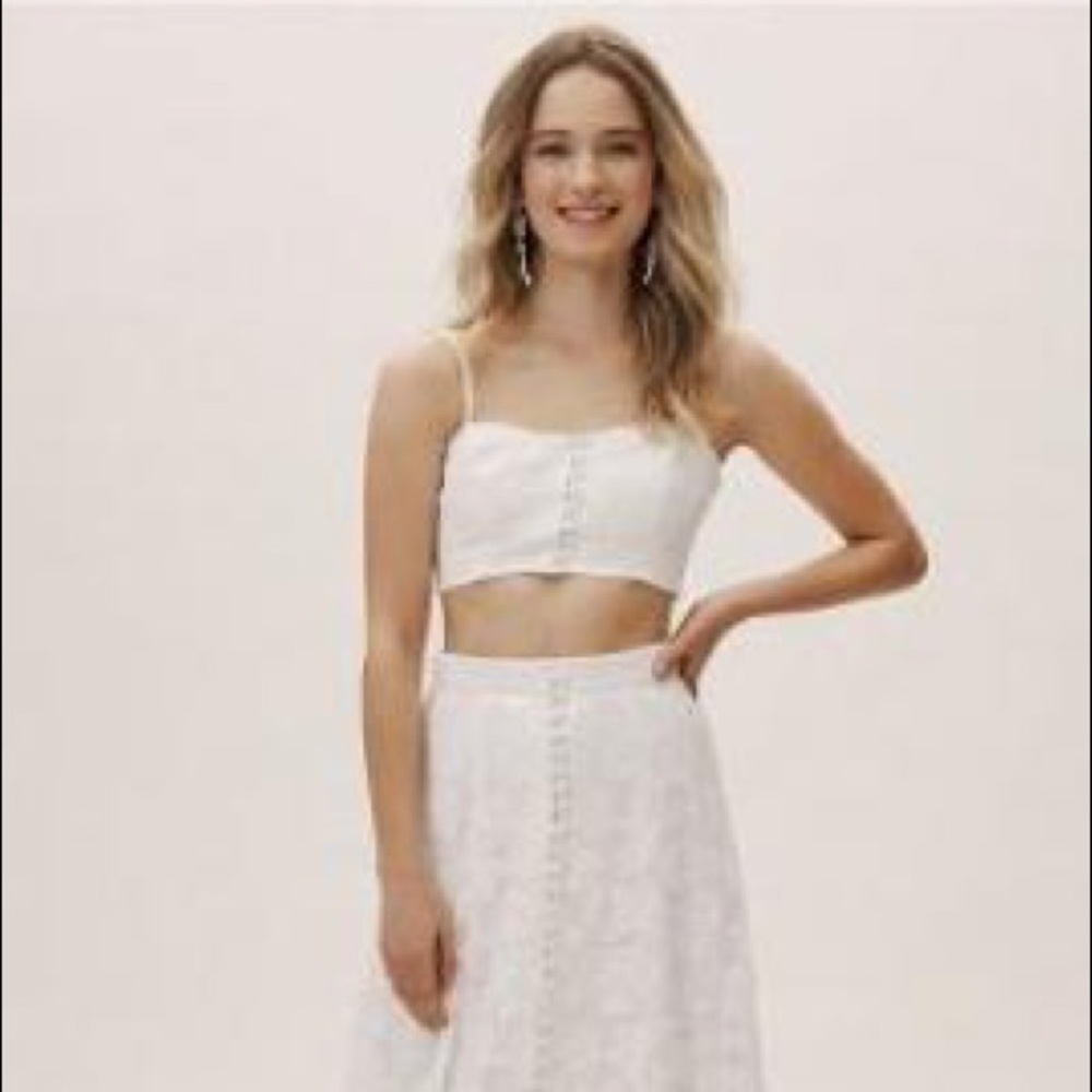 BHLDN x Fame and Partners two piece bridal set